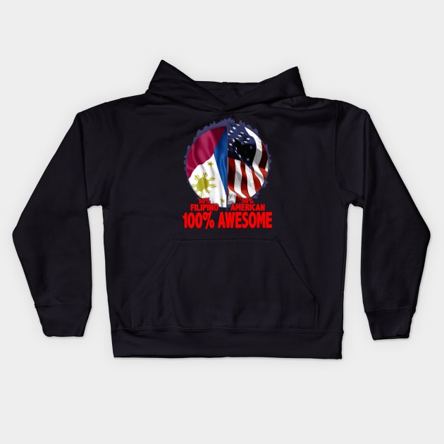 50% Filipino 50% American 100% Awesome Immigrant Kids Hoodie by theperfectpresents